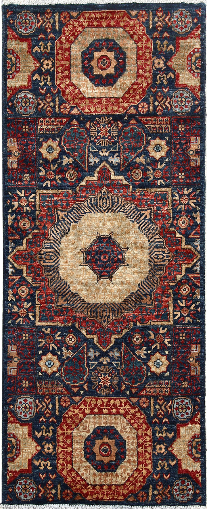 Midnight Blue Mamluk 1' 11 x 4' 10 - No. 66020 - ALRUG Rug Store