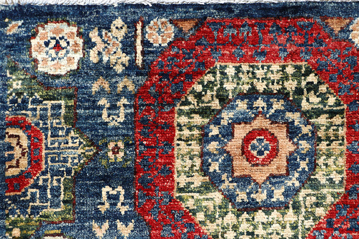 Steel Blue Mamluk 2' x 4' 9 - No. 66024 - ALRUG Rug Store