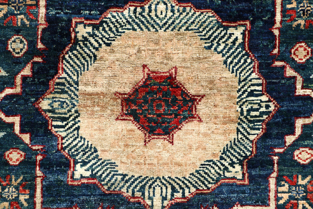 Teal Mamluk 2' x 4' 9 - No. 66028 - ALRUG Rug Store