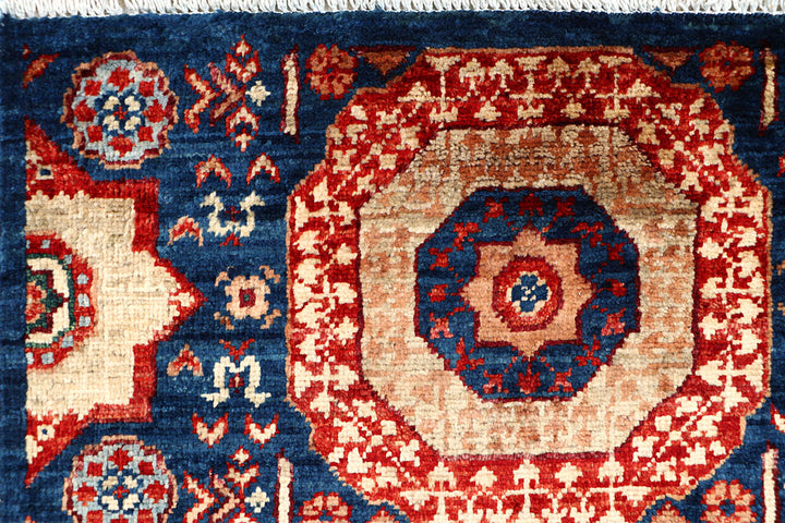 Steel Blue Mamluk 2' x 4' 10 - No. 66031 - ALRUG Rug Store