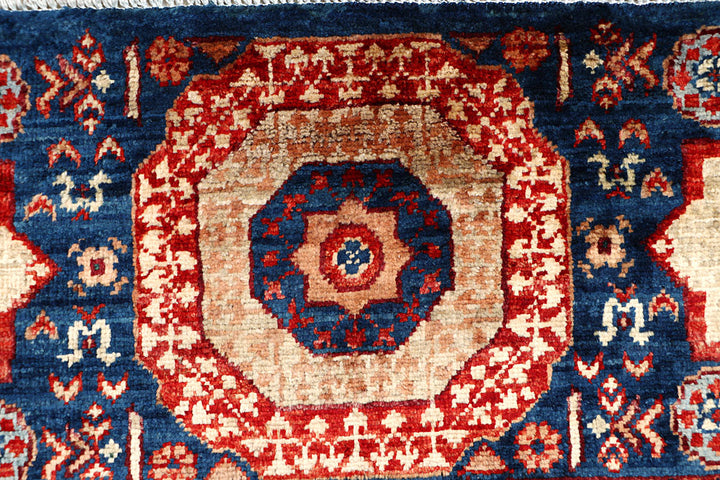 Steel Blue Mamluk 2' x 4' 10 - No. 66031 - ALRUG Rug Store