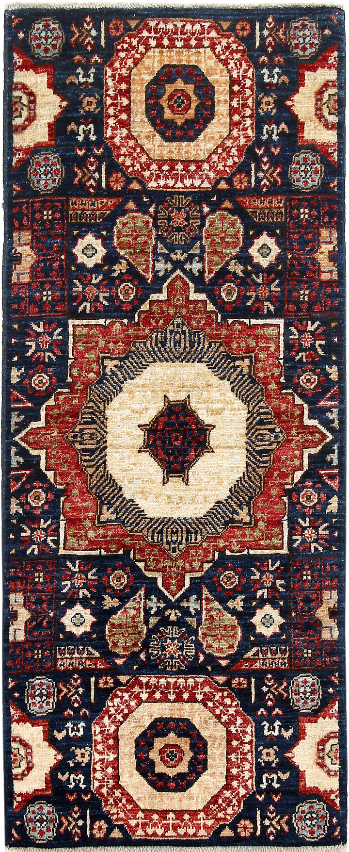Midnight Blue Mamluk 1' 11 x 4' 10 - No. 66033 - ALRUG Rug Store