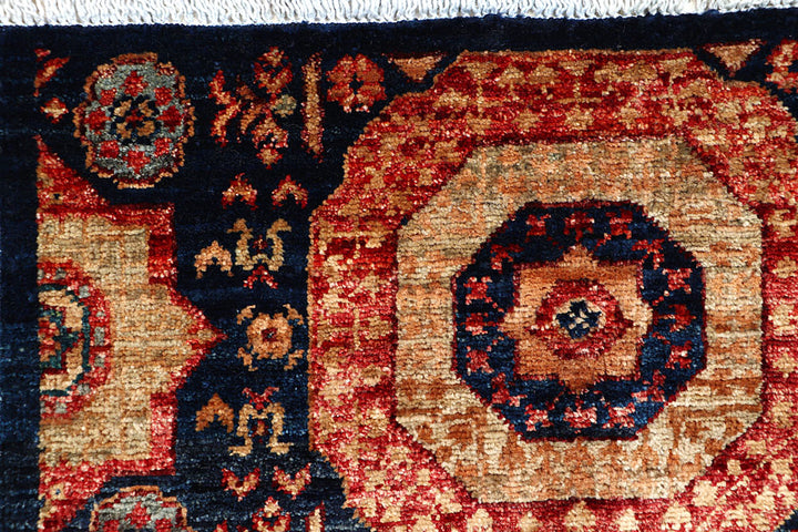 Steel Blue Mamluk 1' 11 x 4' 11 - No. 66037 - ALRUG Rug Store