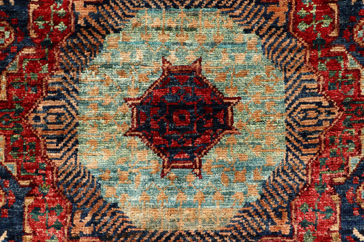 Steel Blue Mamluk 1' 11 x 4' 11 - No. 66037 - ALRUG Rug Store