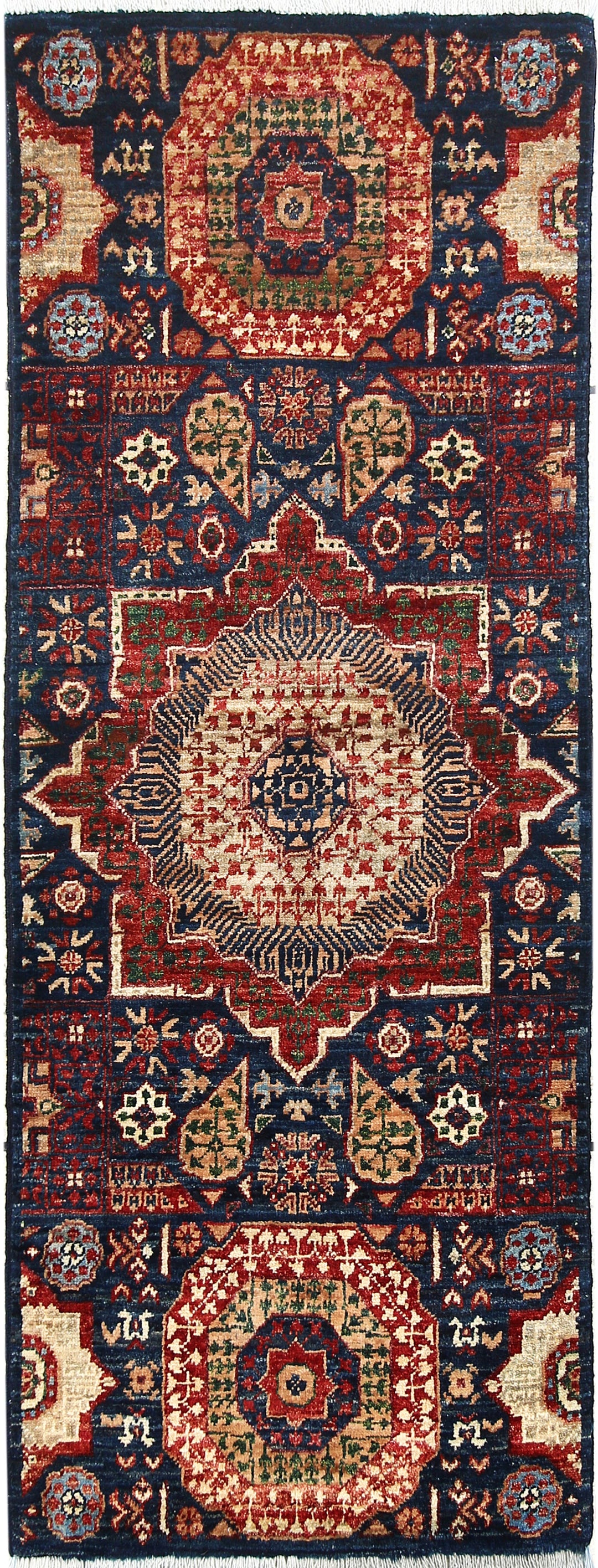 Midnight Blue Mamluk 1' 10 x 4' 10 - No. 66044 - ALRUG Rug Store