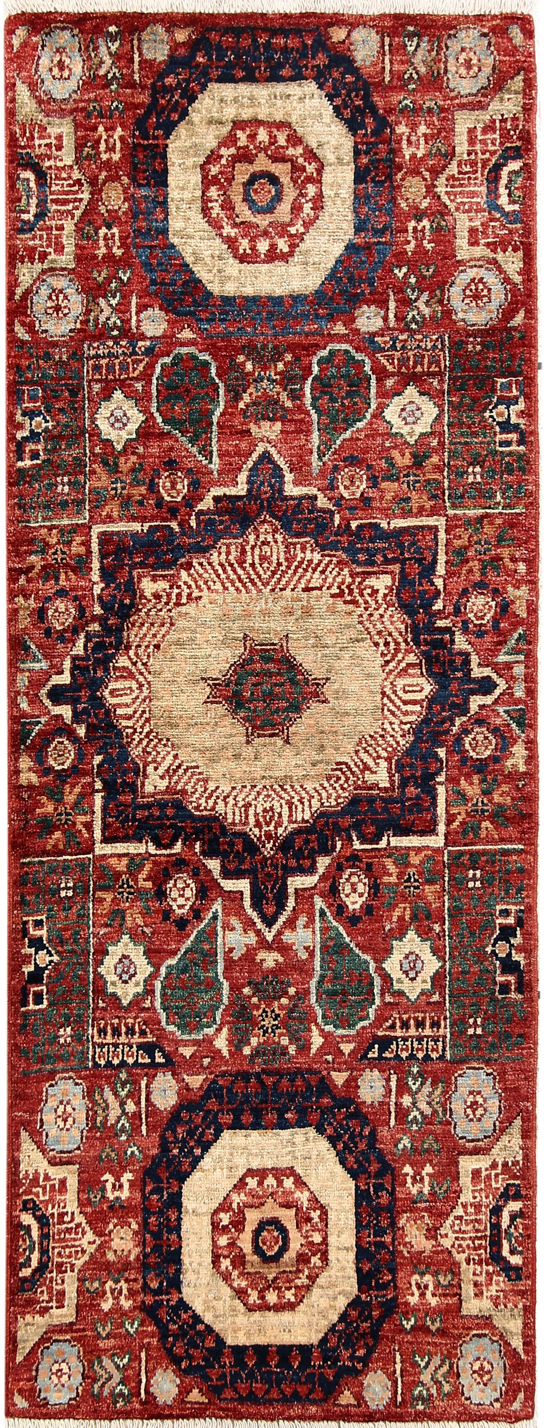 Firebrick Mamluk 2' x 5' 4 - No. 66049 - ALRUG Rug Store