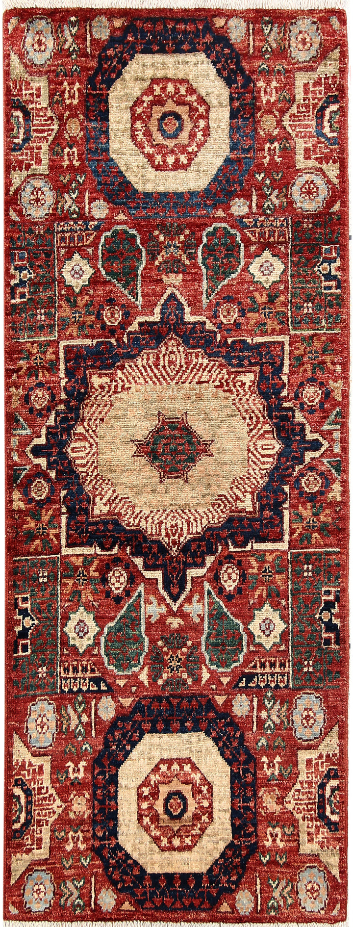 Firebrick Mamluk 2' x 5' 4 - No. 66049 - ALRUG Rug Store