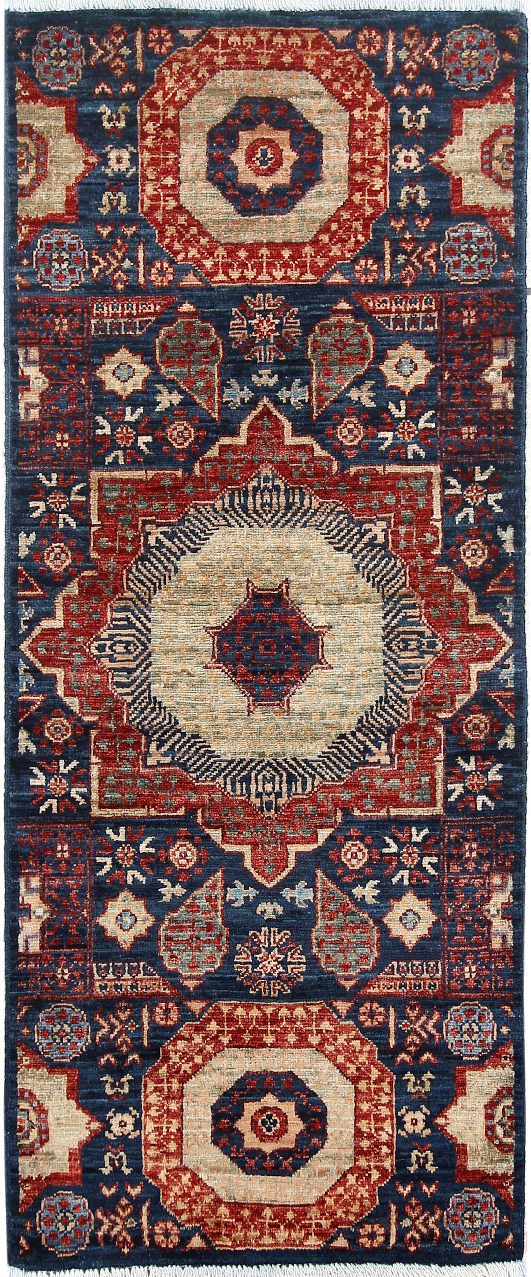 Steel Blue Mamluk 1' 10 x 4' 8 - No. 66053 - ALRUG Rug Store