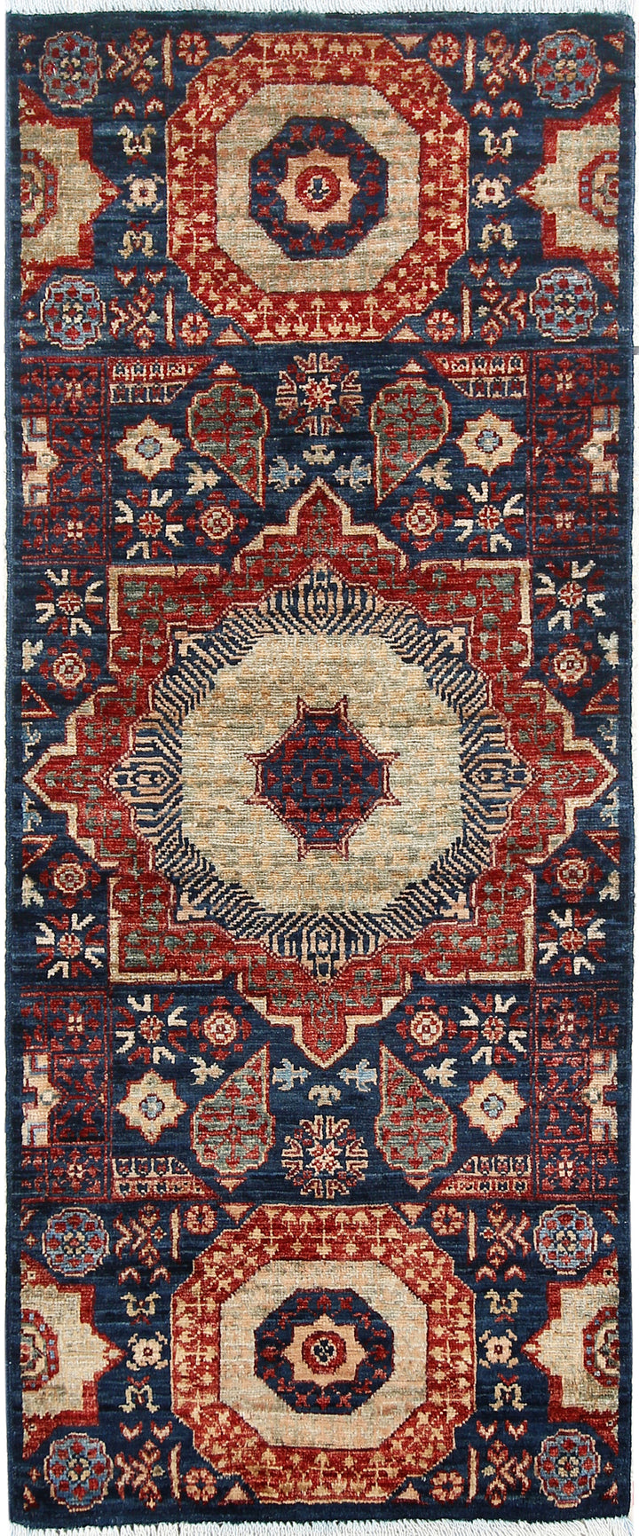Steel Blue Mamluk 1' 10 x 4' 8 - No. 66053 - ALRUG Rug Store