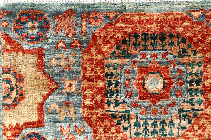 Cadet Blue Mamluk 1' 11 x 4' 9 - No. 66054 - ALRUG Rug Store