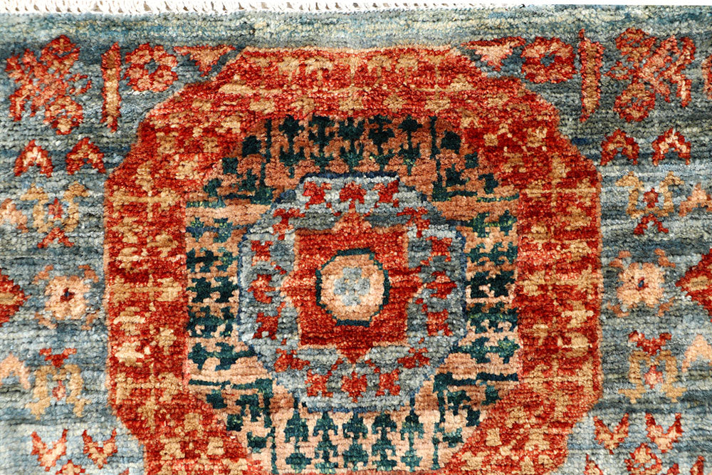 Cadet Blue Mamluk 1' 11 x 4' 9 - No. 66054 - ALRUG Rug Store