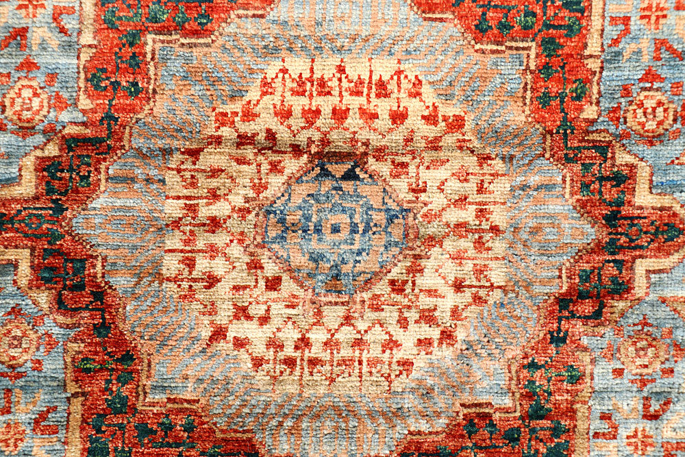 Cadet Blue Mamluk 1' 11 x 4' 9 - No. 66054 - ALRUG Rug Store