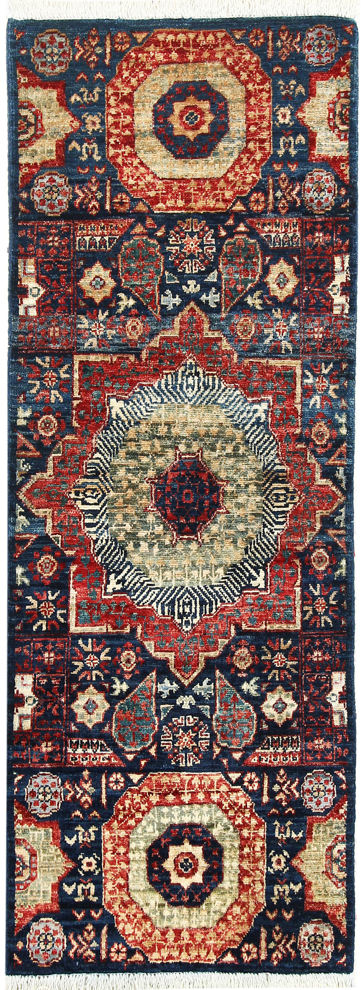 Steel Blue Mamluk 1' 10 x 5' - No. 66056 - ALRUG Rug Store