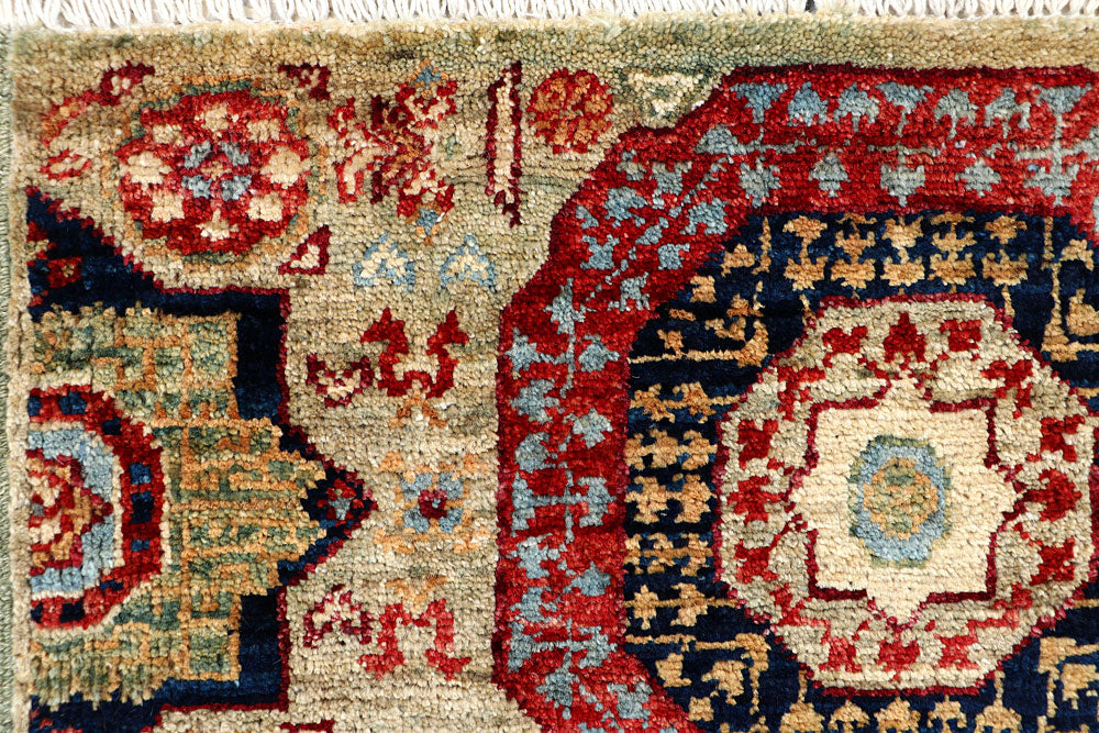 Dark Khaki Mamluk 2' x 4' 10 - No. 66057 - ALRUG Rug Store