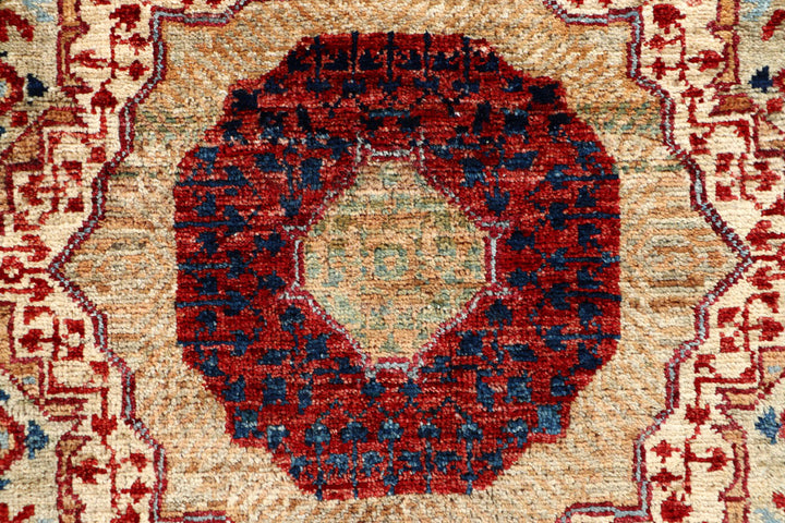 Dark Khaki Mamluk 2' x 4' 10 - No. 66057 - ALRUG Rug Store