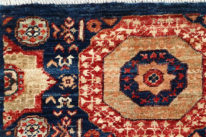 Steel Blue Mamluk 2' x 4' 8 - No. 66058 - ALRUG Rug Store