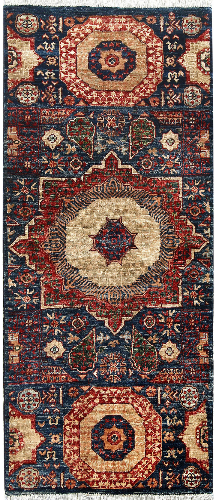 Steel Blue Mamluk 2' x 4' 8 - No. 66058 - ALRUG Rug Store