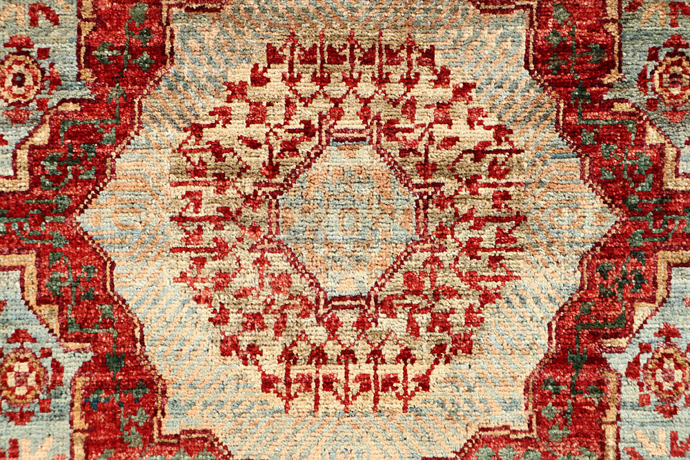 Cadet Blue Mamluk 2' x 5' 3 - No. 66059 - ALRUG Rug Store