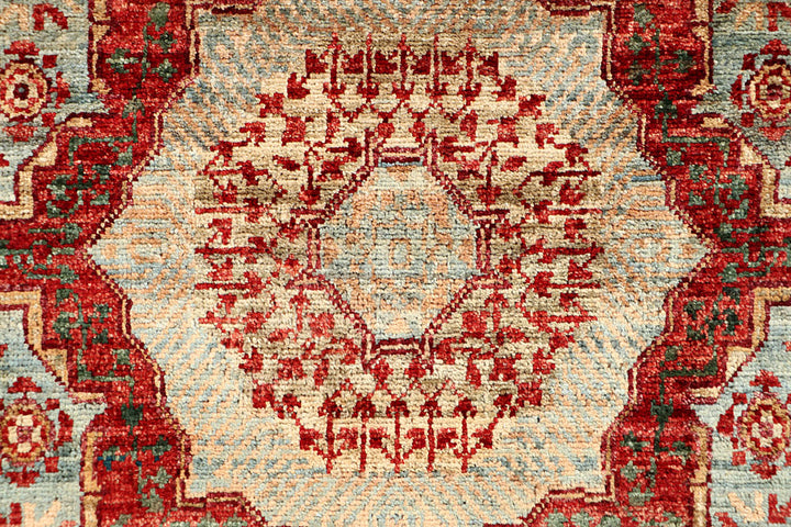 Cadet Blue Mamluk 2' x 5' 3 - No. 66059 - ALRUG Rug Store