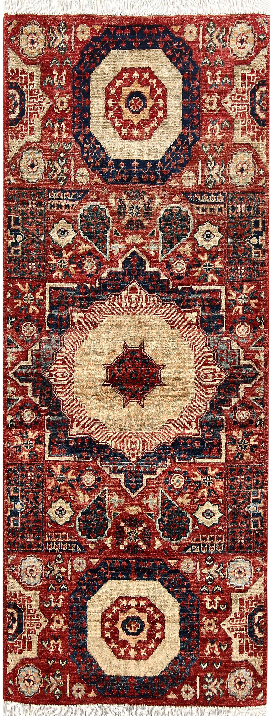 Firebrick Mamluk 1' 11 x 4' 9 - No. 66062 - ALRUG Rug Store