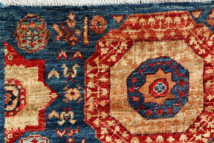 Steel Blue Mamluk 2' x 4' 9 - No. 66064 - ALRUG Rug Store