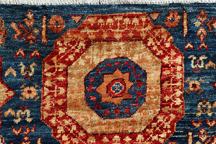 Steel Blue Mamluk 2' x 4' 9 - No. 66064 - ALRUG Rug Store