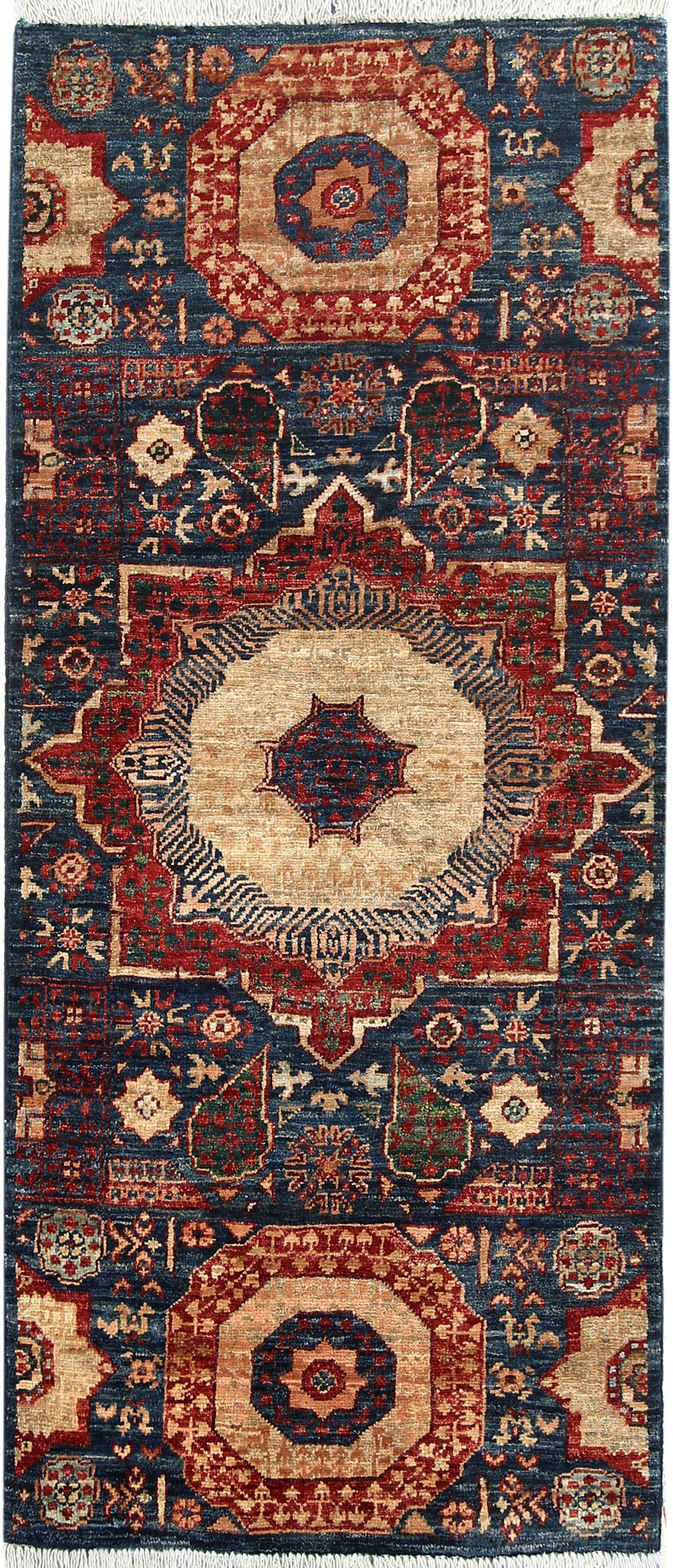 Steel Blue Mamluk 2' x 4' 9 - No. 66064 - ALRUG Rug Store