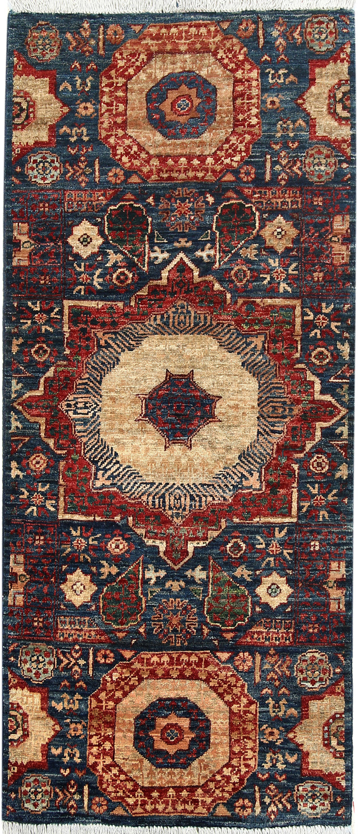 Steel Blue Mamluk 2' x 4' 9 - No. 66064 - ALRUG Rug Store