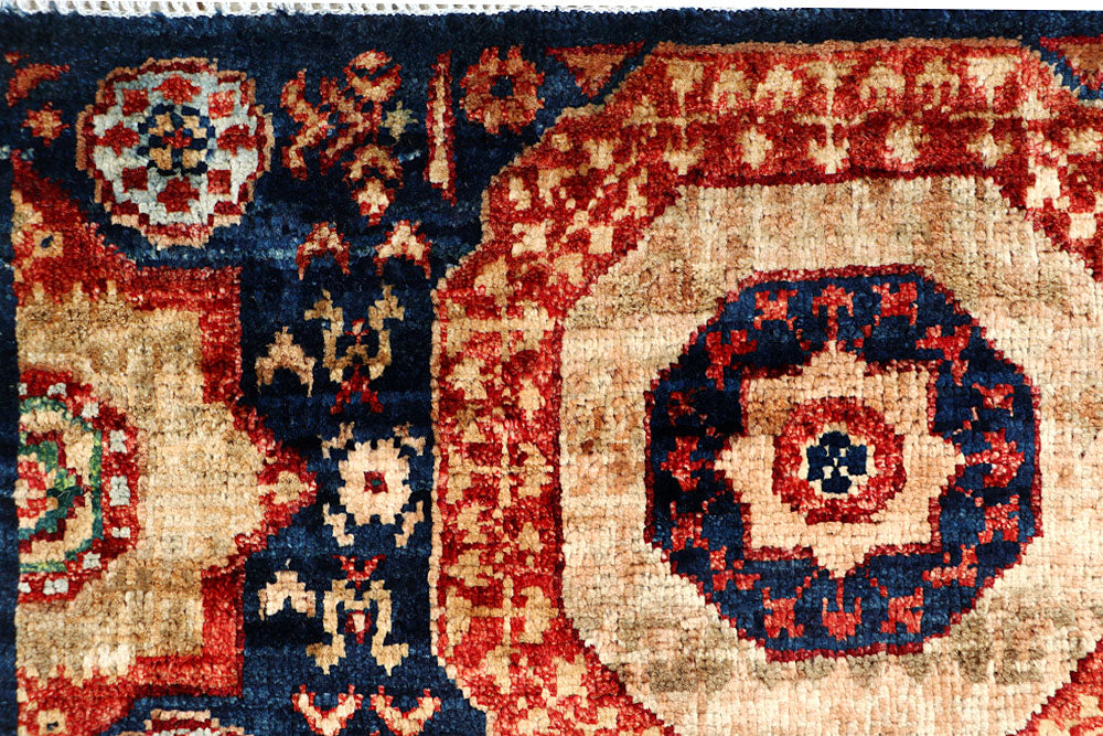 Midnight Blue Mamluk 2' 1 x 5' 3 - No. 66066 - ALRUG Rug Store