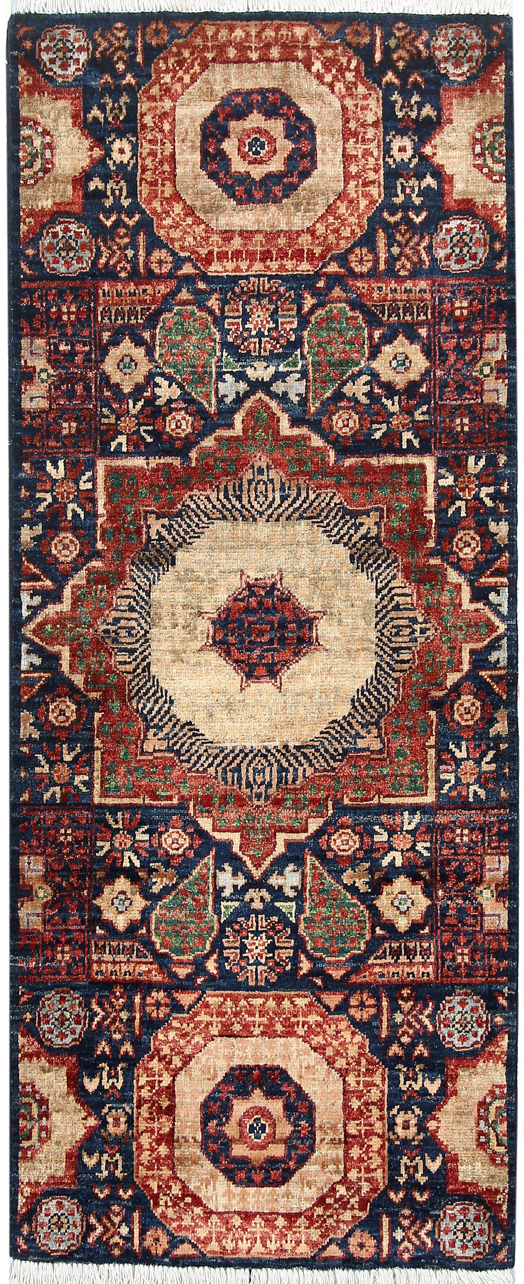 Midnight Blue Mamluk 2' 1 x 5' 3 - No. 66066 - ALRUG Rug Store