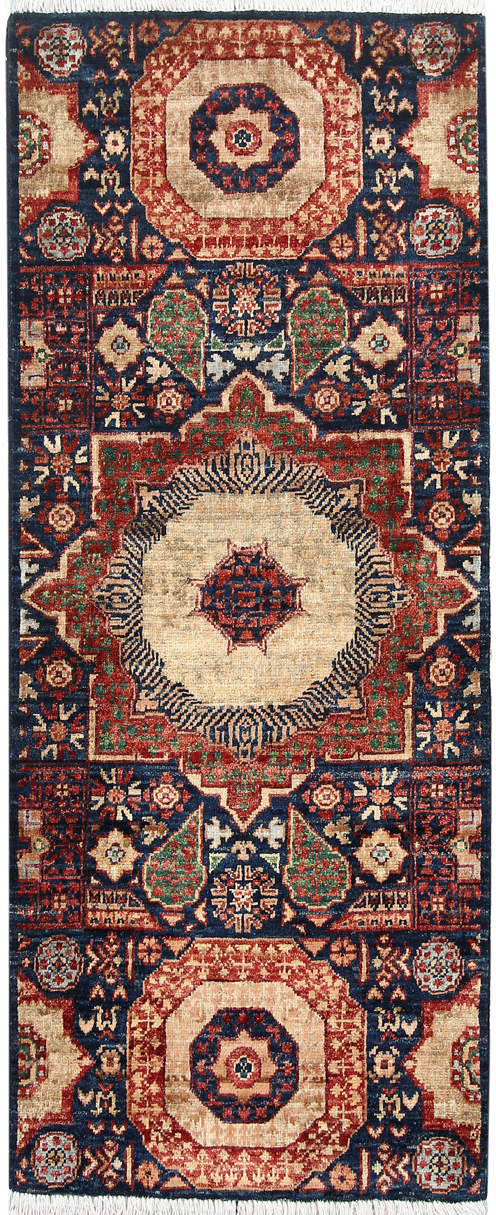 Midnight Blue Mamluk 2' 1 x 5' 3 - No. 66066 - ALRUG Rug Store