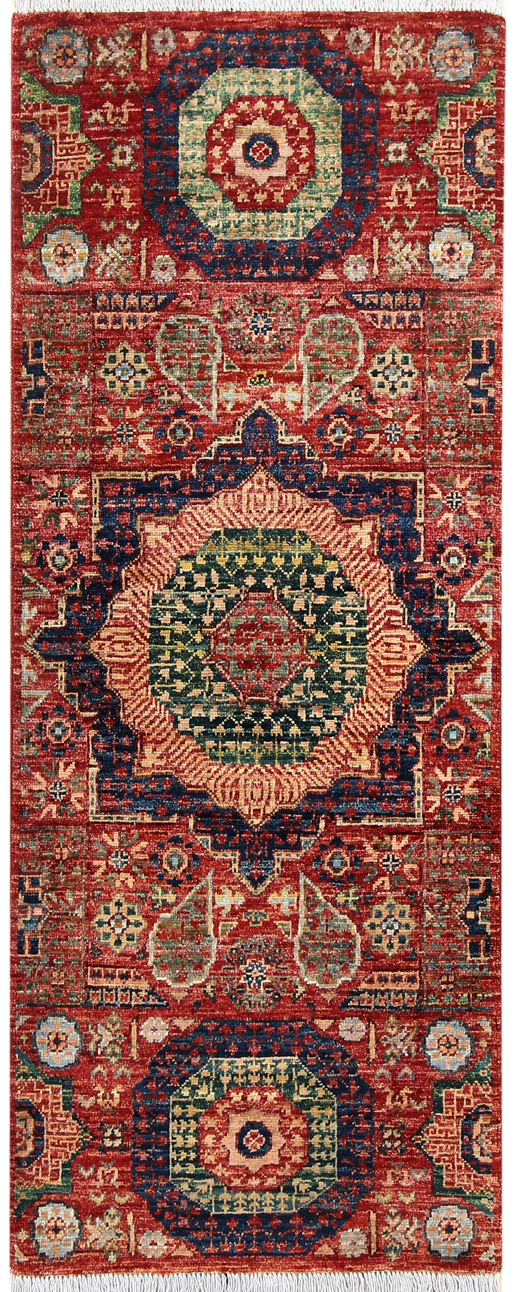 Firebrick Mamluk 1' 11 x 5' - No. 66067 - ALRUG Rug Store