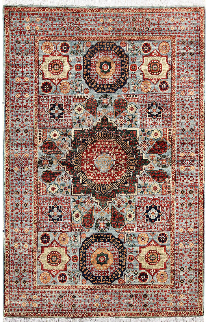 Light Blue Mamluk 3' 10 x 5' 11 - No. 66069 - ALRUG Rug Store