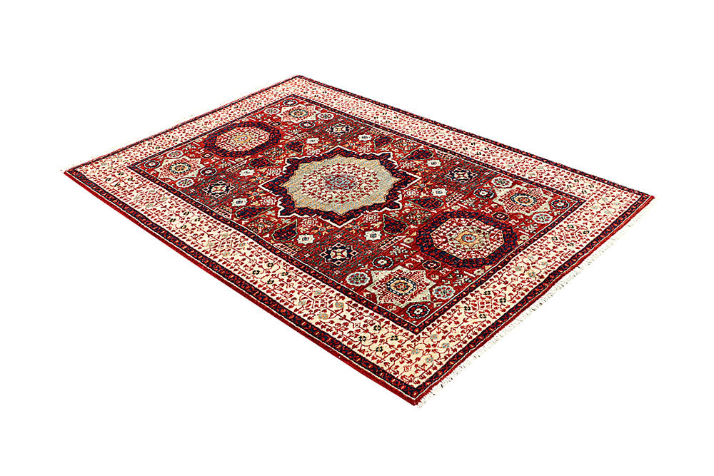 Dark Red Mamluk 4' x 5' 10 - No. 66070 - ALRUG Rug Store