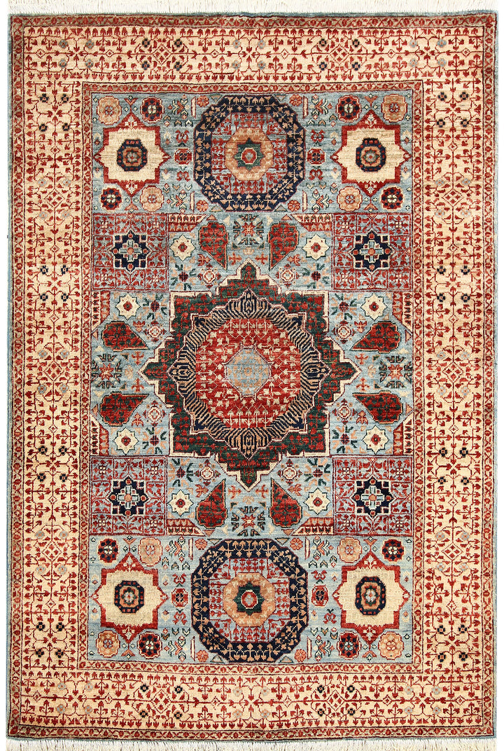 Light Blue Mamluk 3' 11 x 5' 10 - No. 66071 - ALRUG Rug Store