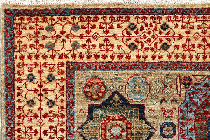 Tan Mamluk 4' x 5' 9 - No. 66075 - ALRUG Rug Store