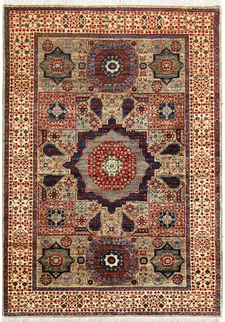 Tan Mamluk 4' x 5' 9 - No. 66075 - ALRUG Rug Store