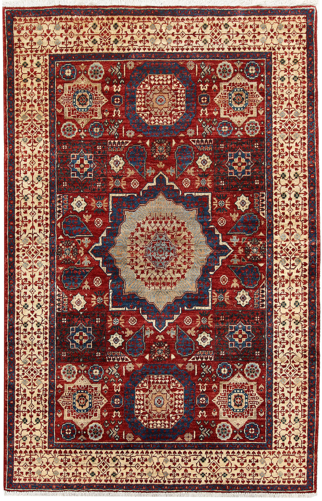 Dark Red Mamluk 3' 11 x 6' - No. 66076 - ALRUG Rug Store