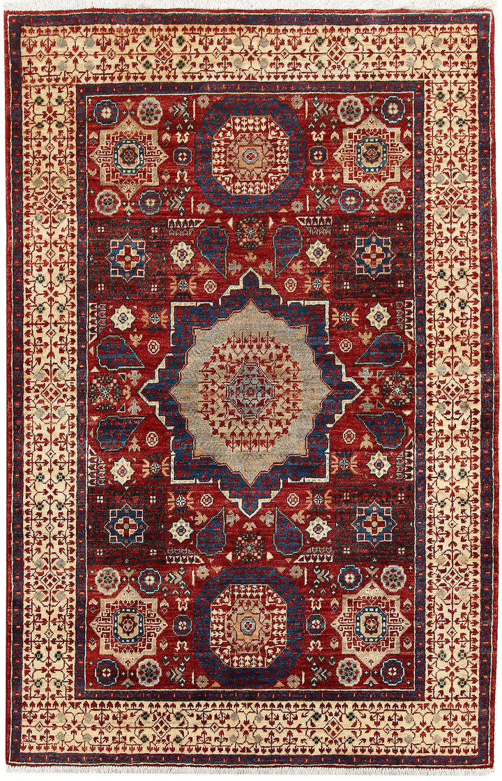 Dark Red Mamluk 3' 11 x 6' - No. 66076 - ALRUG Rug Store