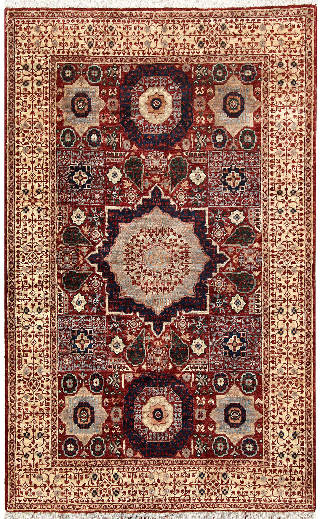 Dark Red Mamluk 3' 11 x 6' 4 - No. 66078 - ALRUG Rug Store