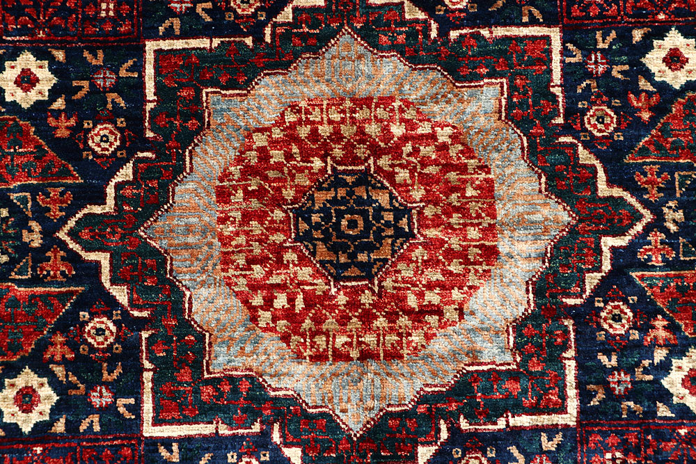 Midnight Blue Mamluk 4' 1 x 6' 2 - No. 66081 - ALRUG Rug Store