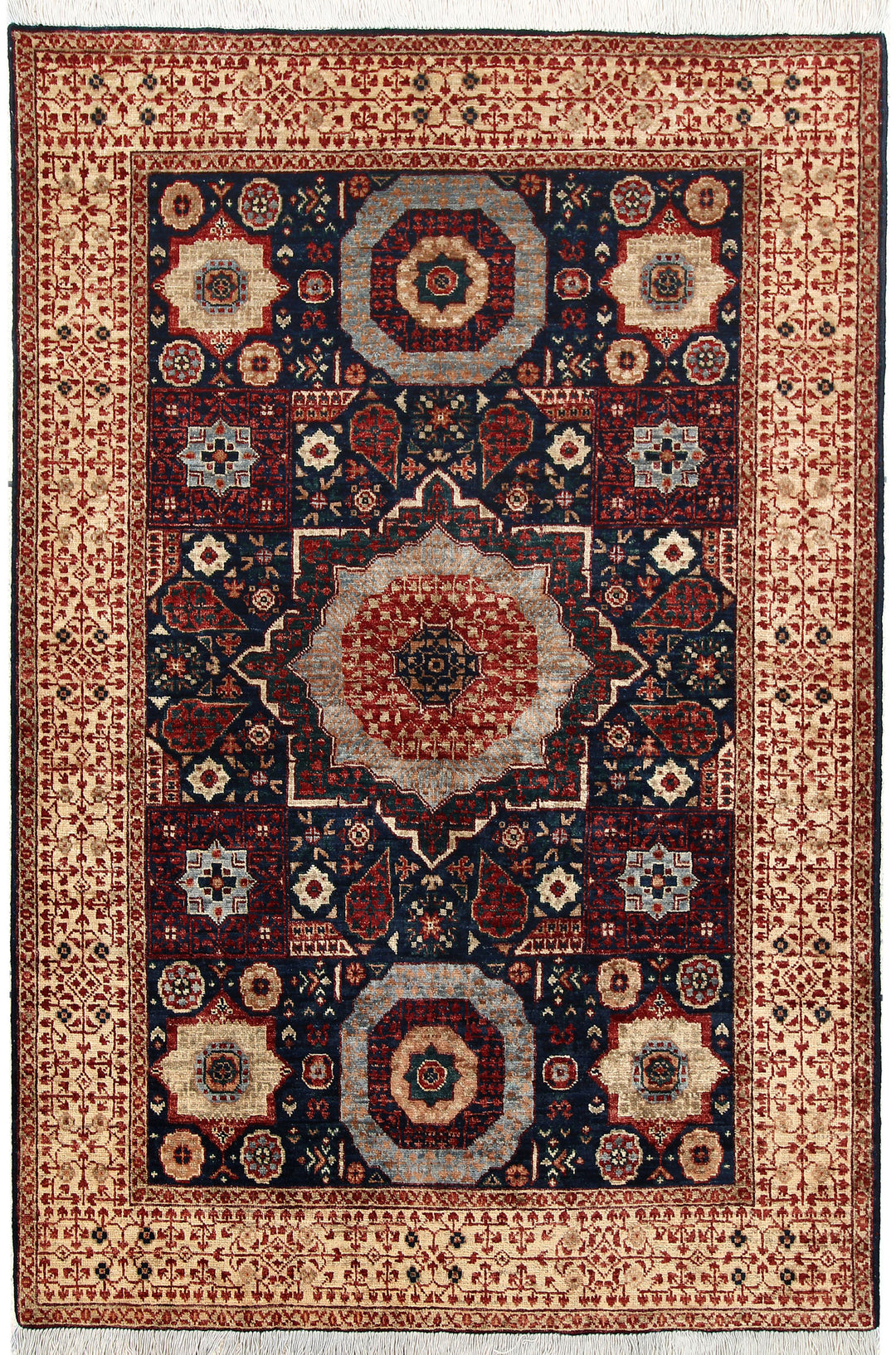 Midnight Blue Mamluk 4' 1 x 6' 2 - No. 66081 - ALRUG Rug Store