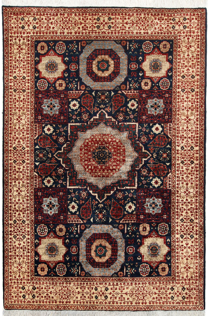Midnight Blue Mamluk 4' 1 x 6' 2 - No. 66081 - ALRUG Rug Store