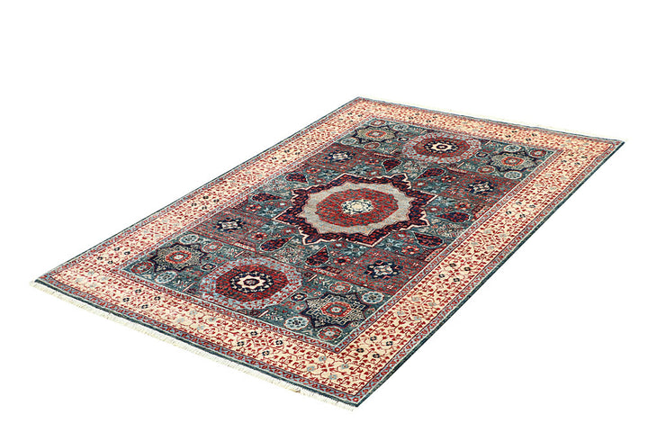 Cadet Blue Mamluk 3' 11 x 5' 11 - No. 66084 - ALRUG Rug Store