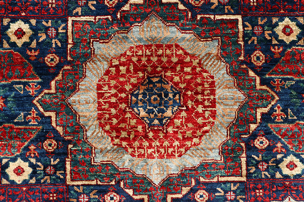 Midnight Blue Mamluk 3' 11 x 5' 7 - No. 66085 - ALRUG Rug Store