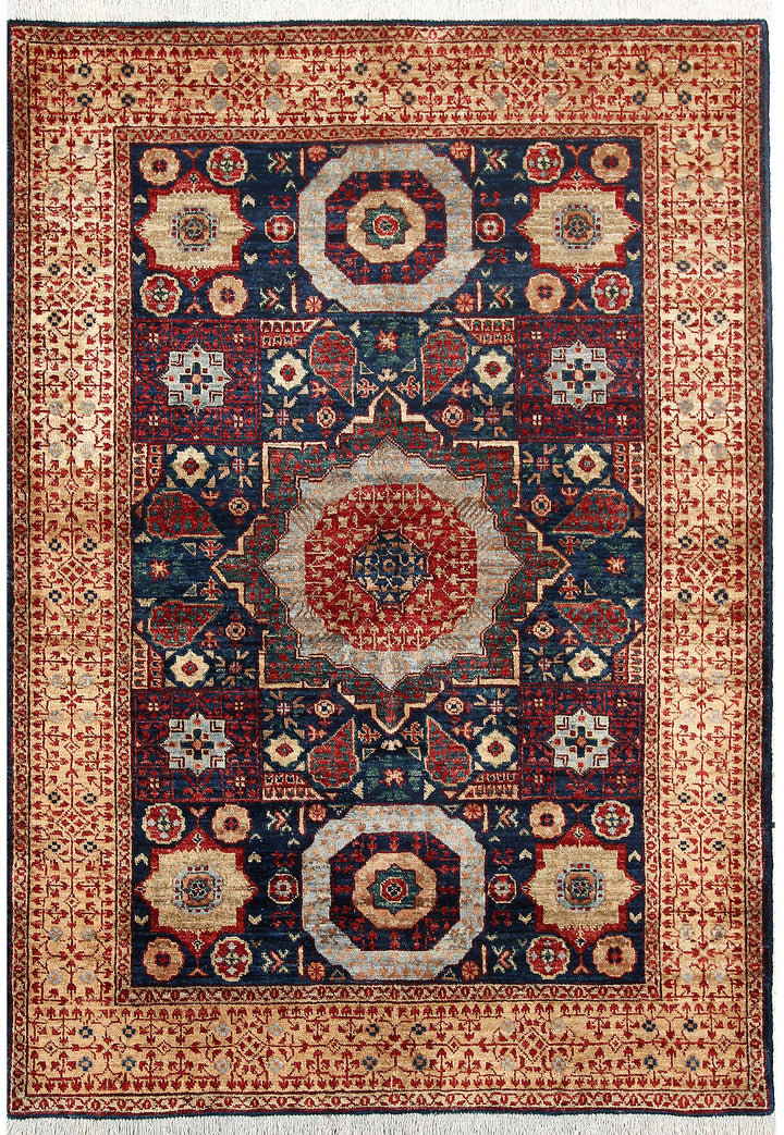 Midnight Blue Mamluk 3' 11 x 5' 7 - No. 66085 - ALRUG Rug Store
