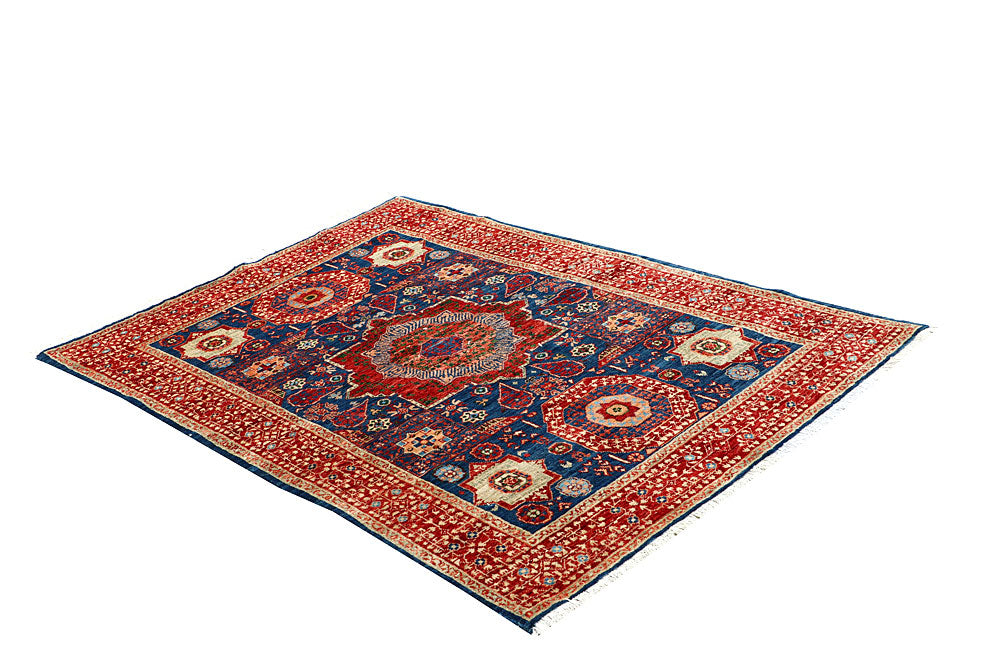 Steel Blue Mamluk 4' x 5' 10 - No. 66087 - ALRUG Rug Store