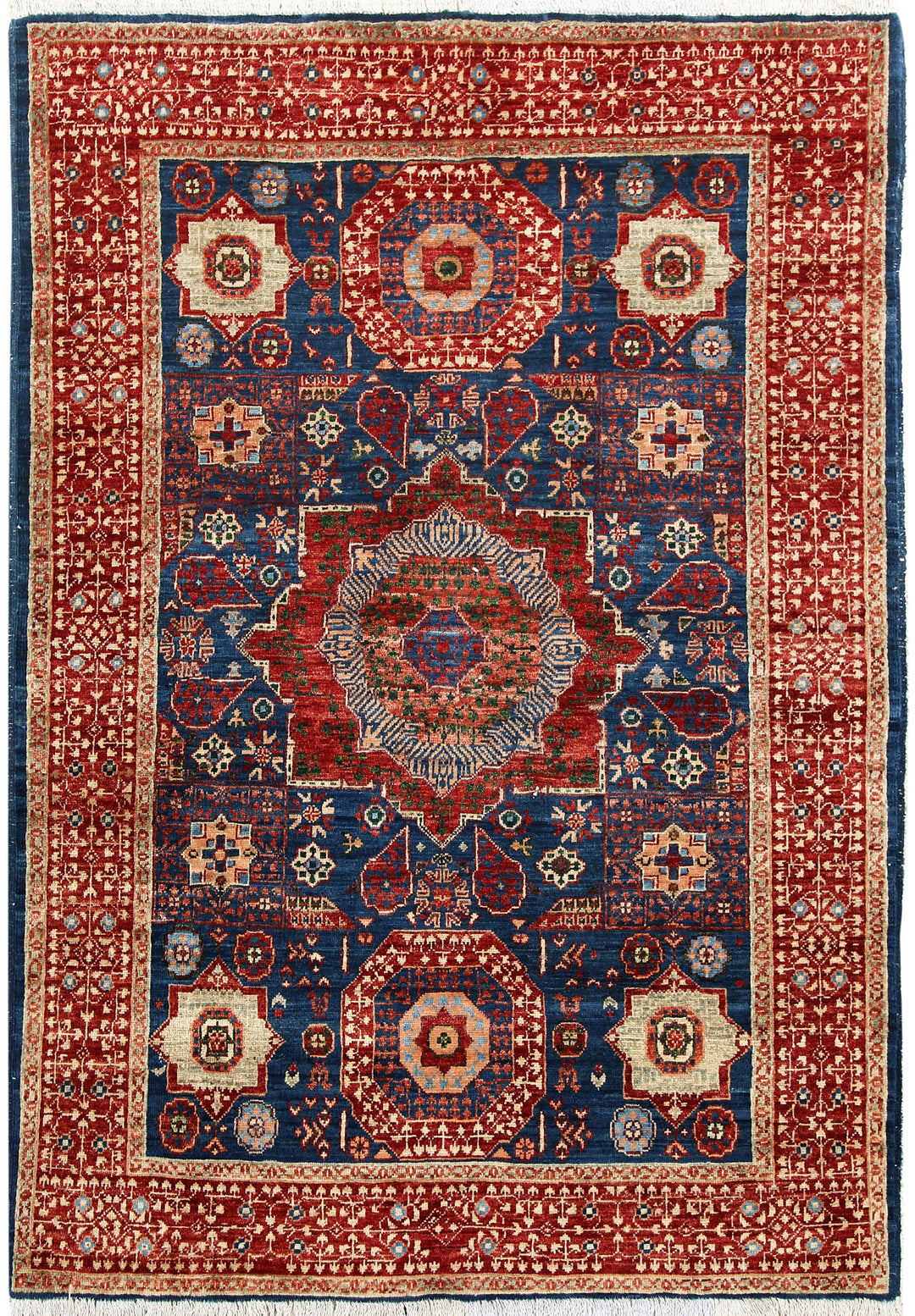 Steel Blue Mamluk 4' x 5' 10 - No. 66087 - ALRUG Rug Store
