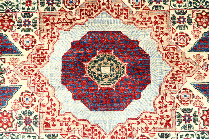 Blanched Almond Mamluk 4' 11 x 6' 8 - No. 66091 - ALRUG Rug Store