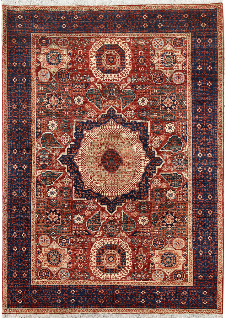 Firebrick Mamluk 4' 11 x 6' 8 - No. 66093 - ALRUG Rug Store